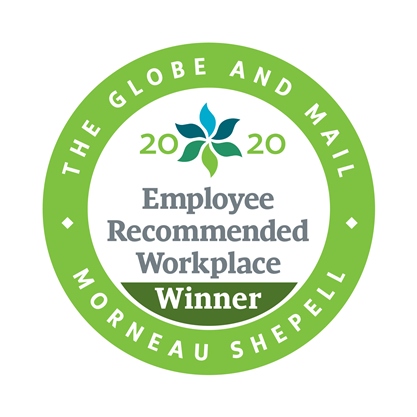 Recipient of 2020 Employee Recommended Workplace Award