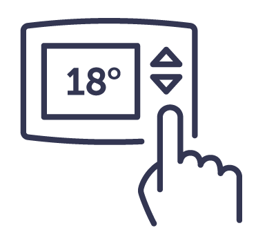 Graphique montrant un thermostat programmable